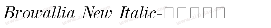 Browallia New Italic字体转换